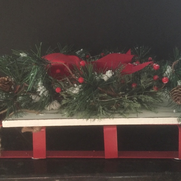 Scott Living Wooden Sled & Pre-lit Wreath/Hang on Door or Display on Table/NEW!! - Picture 2 of 3